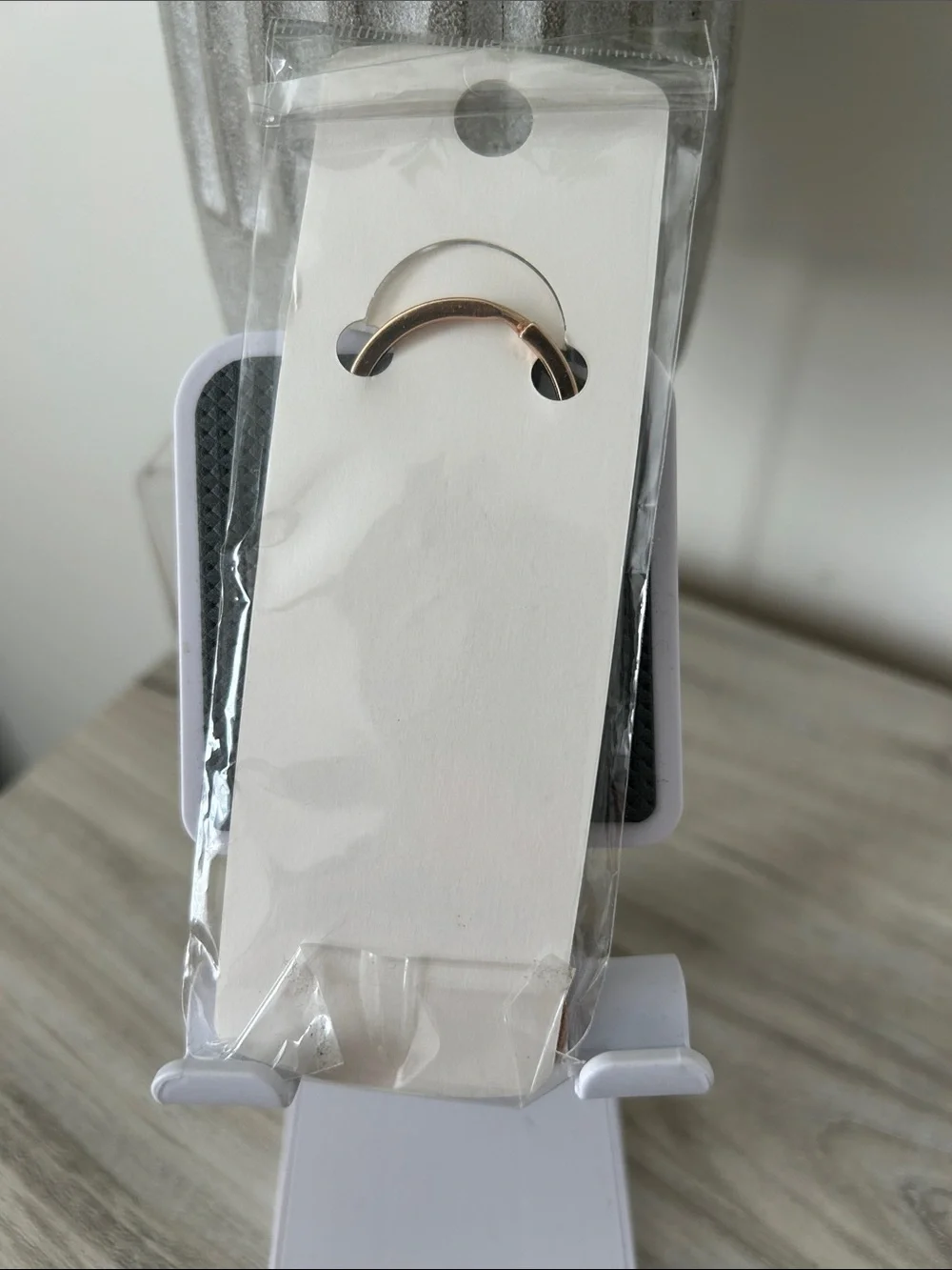 Mint Pink Elephant Keyring with Gold Hardware NIB